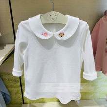 现货韩版童装国内专柜外贸尾单婴童女童翻领打底衫PBLWA8741K