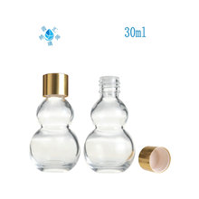 厂家现货供应玻璃瓶30ML透明精油瓶精华原液瓶透明双葫芦瓶