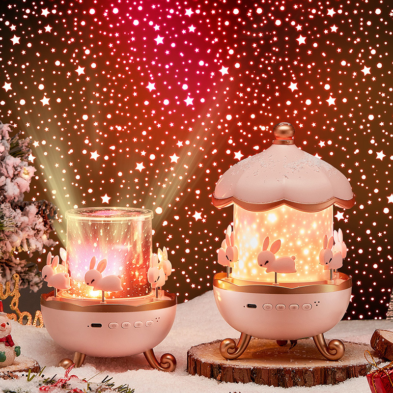 ONEFIRE Star Light Projector Creative Romantic Gift Toy Girls Children Music Box Birthday Gift Small Night Lamp