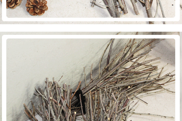 山桃木带杈树枝 干木棍森系手工diy干树枝 幼儿园挂饰配件