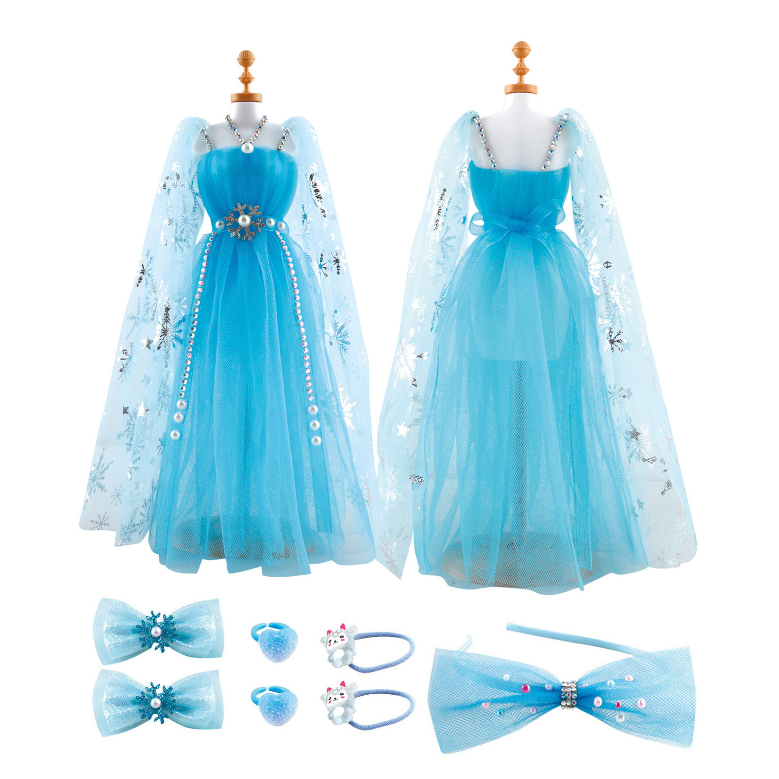 diy搭配益智娃娃创意艾莎婚纱手工制作公主裙材料包女孩玩具批发