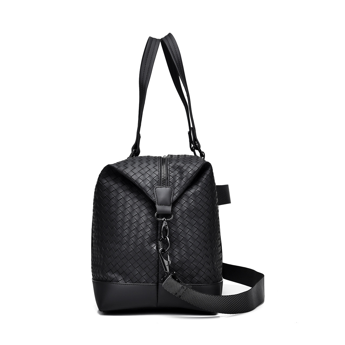 New Woven Travel Handbag Men and Women's One-Shoulder Luggage Bag Short Distance Travel Bag Crossbody Casual Business Travel Bag