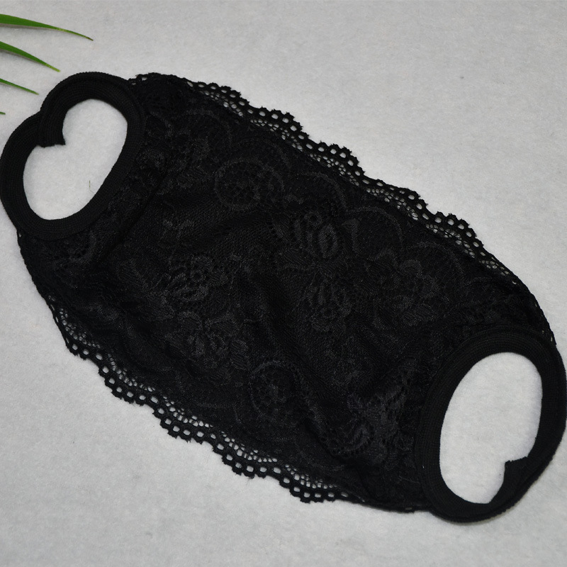 蕾丝口罩夏天绣花薄口罩女时尚骑行透气遮阳面罩蕾丝批发网纱口罩