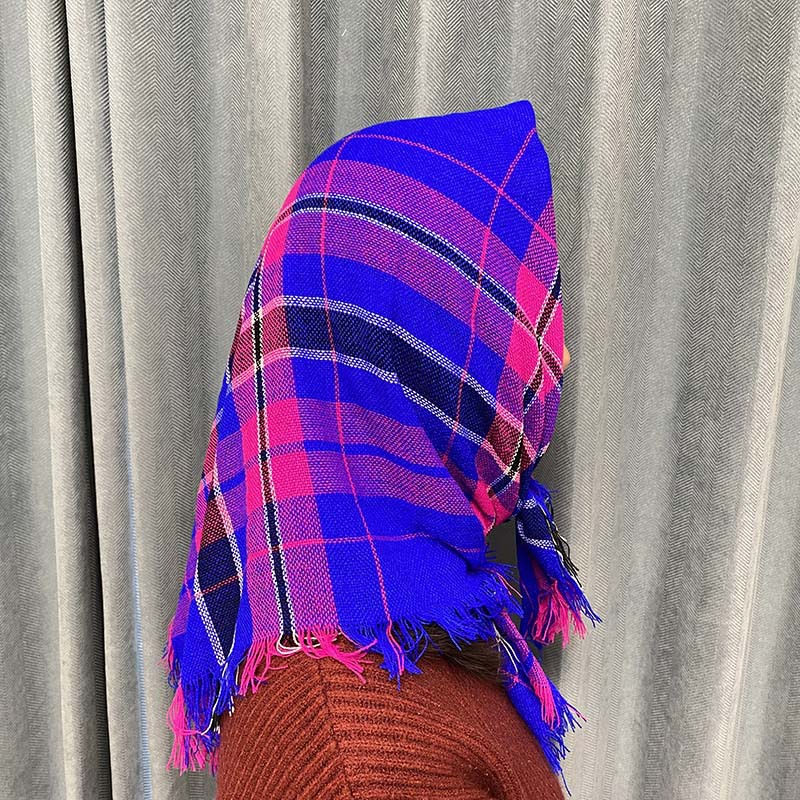 老人头巾女农村老式四方表演劳保围巾中老年奶奶条纹护脸保暖方巾