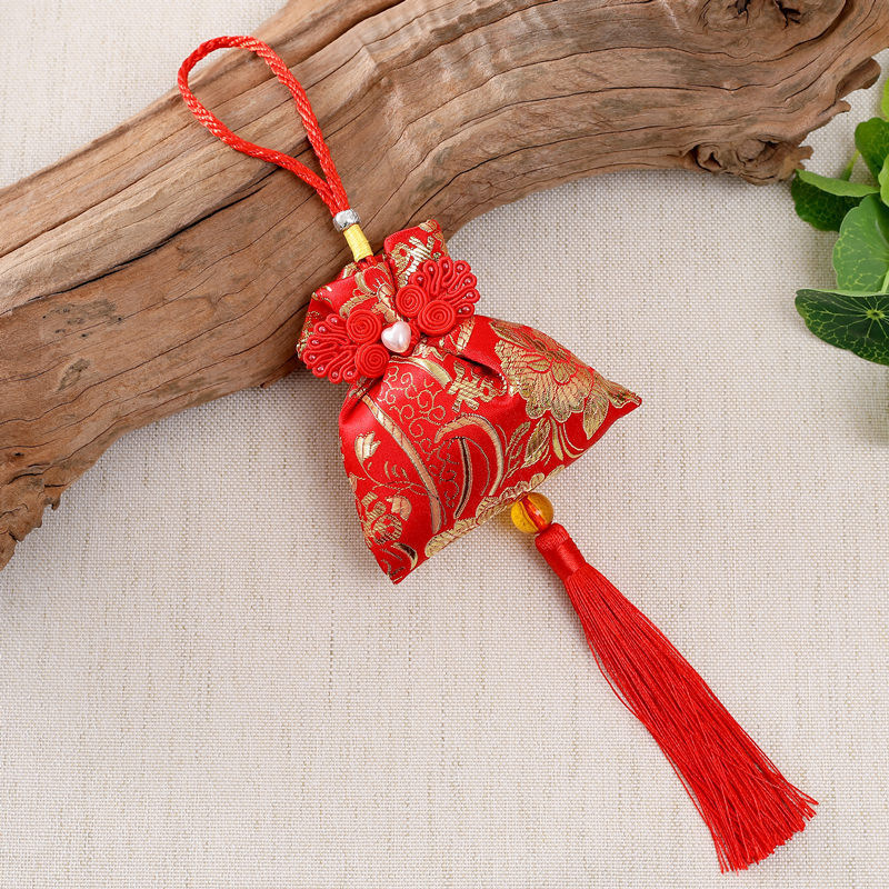 批发端午节香囊儿童宝宝艾草驱蚊香袋随身古风盘扣荷包汽车香包挂