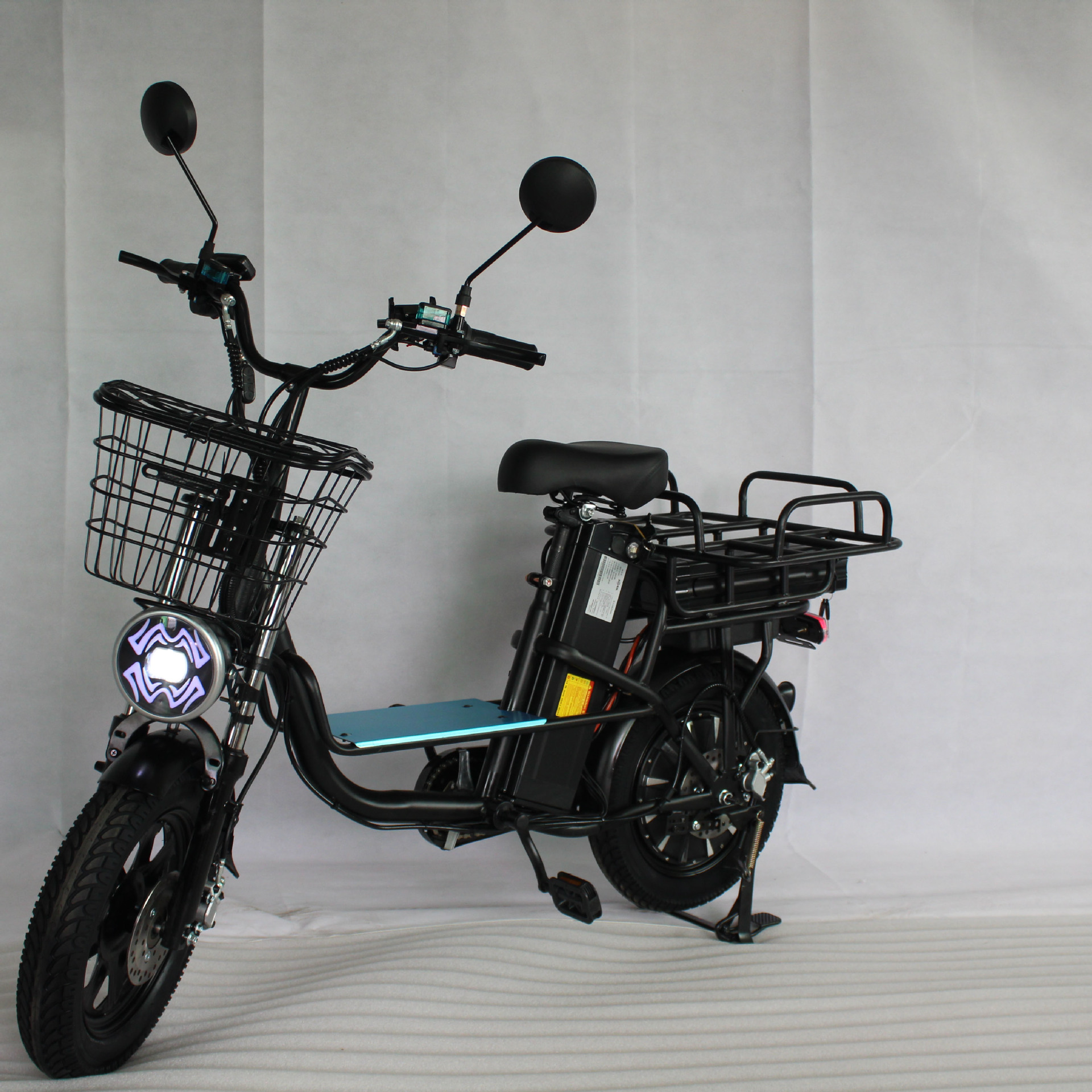 电动自行车外卖送餐电瓶车锂电油碟刹载货电单车60v双电池电动车