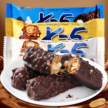 韩国进口X-5榛果x5巧克力棒花生夹心长条36g零食品（代可可脂）