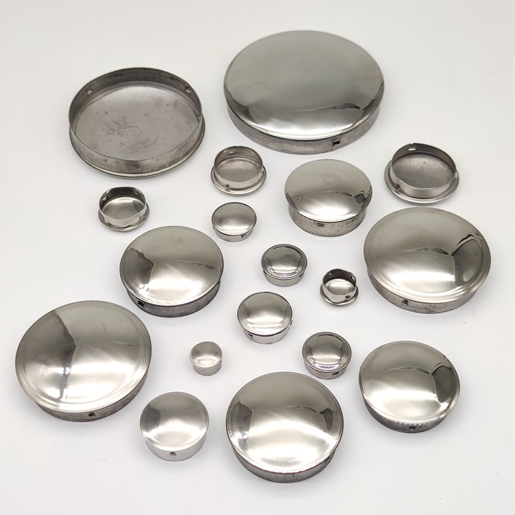 批发304不锈钢快速封口盖圆管堵头免焊接管孔盖内塞堵帽装饰孔塞