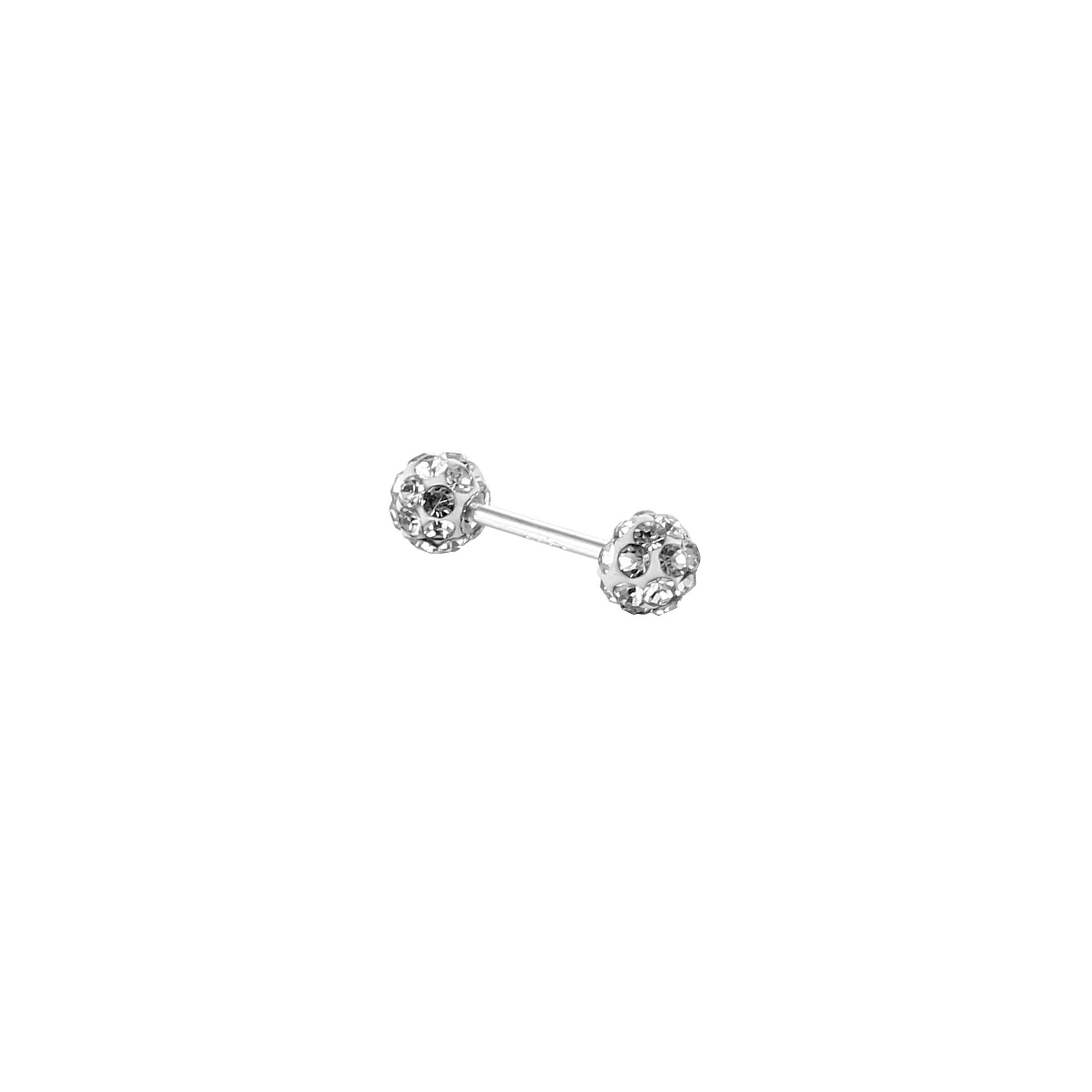 Cross-Border E-Commerce Stainless Steel/925 Silver Piercing Jewelry New Korean Fashion Rhinestone Ball Eardrops Earrings Earrings