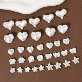 高亮ABS巴洛克仿珍珠串珠手工diy手链项链饰品配件材料爱心散珠子