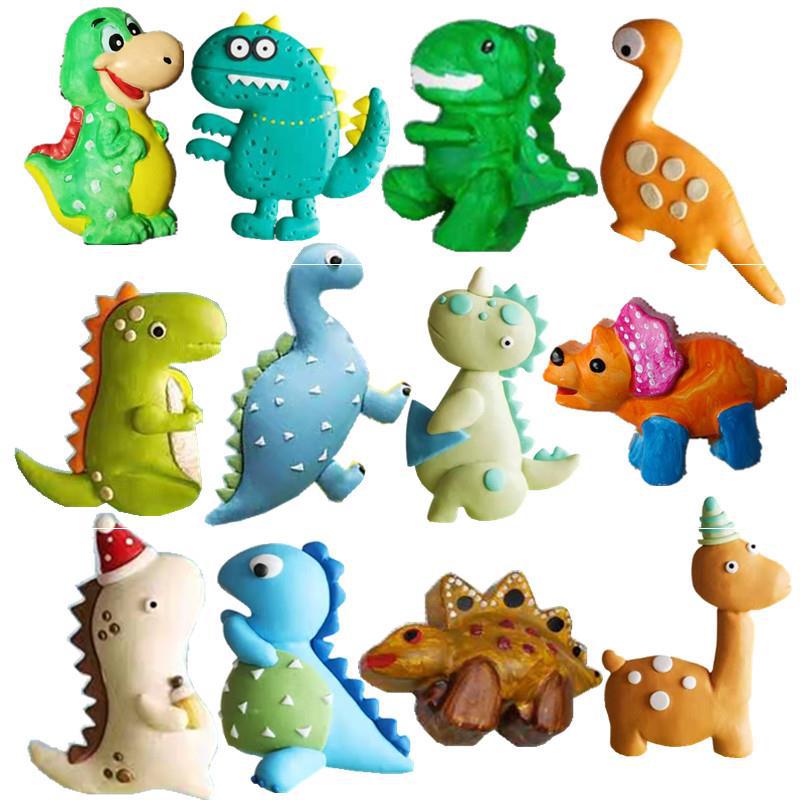 娃娃石膏摆摊涂色制作白坯大号手工胚涂色白恐龙模型上色模型涂鸦