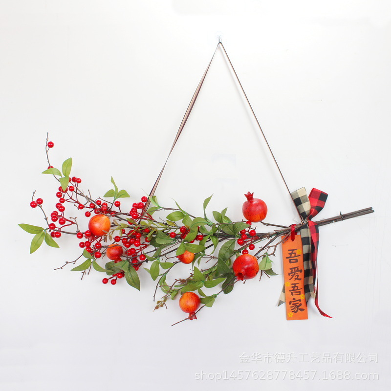 Simulation Pomegranate Wall Hangings New Year Decoration Spring Festival Pendant Housewarming Celebration Supplies Moving into the New House Decoration