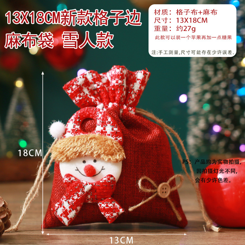 Christmas Decorations Small Gift Children's Christmas Eve Apple Gift Bag Creative Santa Claus Gift Bag Candy Bag