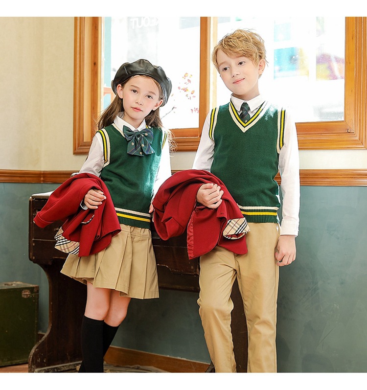 小学生校服春秋装幼儿园园服秋冬装英伦风班服大班儿童西装三件套