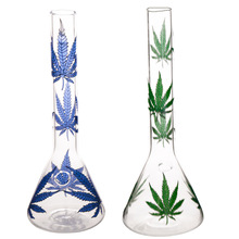 跨境供应 高硼硅玻璃工艺品 耐高温玻璃三角造型花瓶 彩色贴纸
