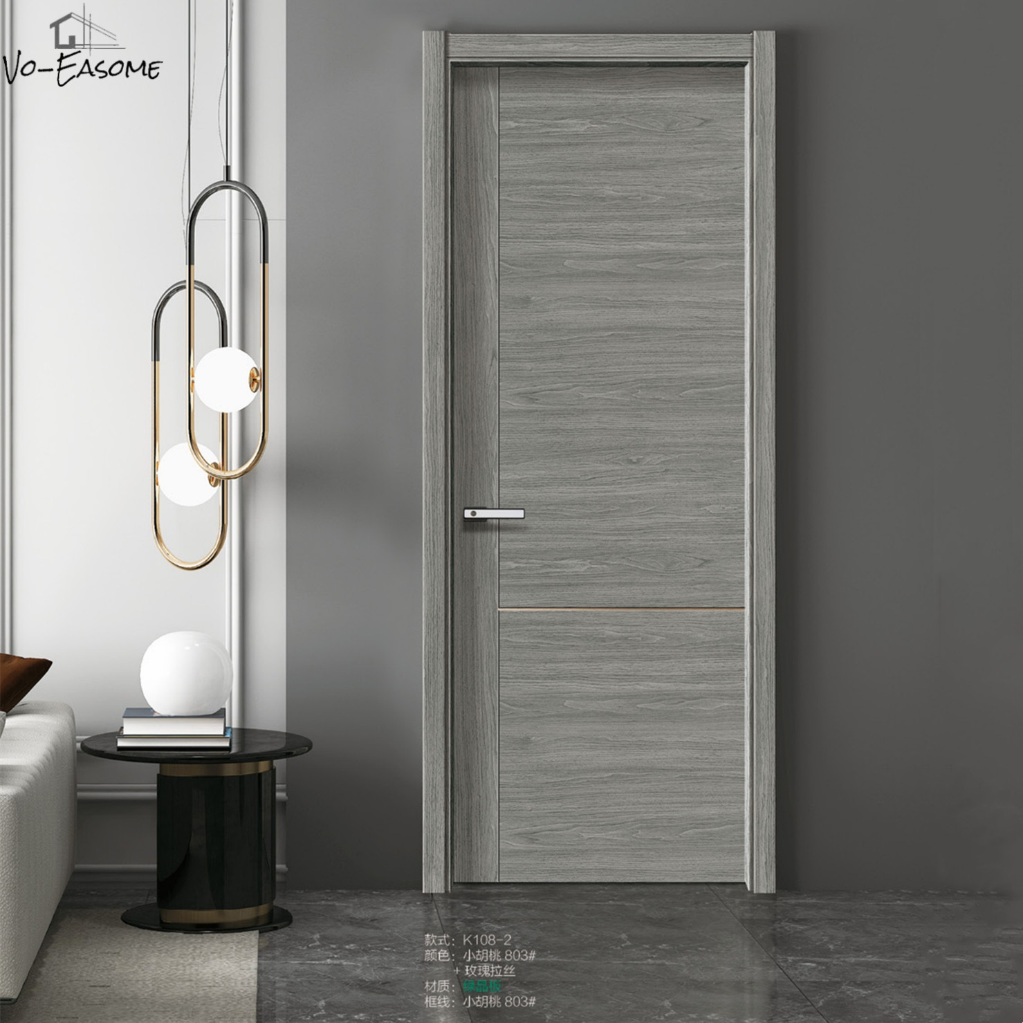 木门工厂2021年新款绿晶门实木橡木门防潮防水室内房间门酒店民宿