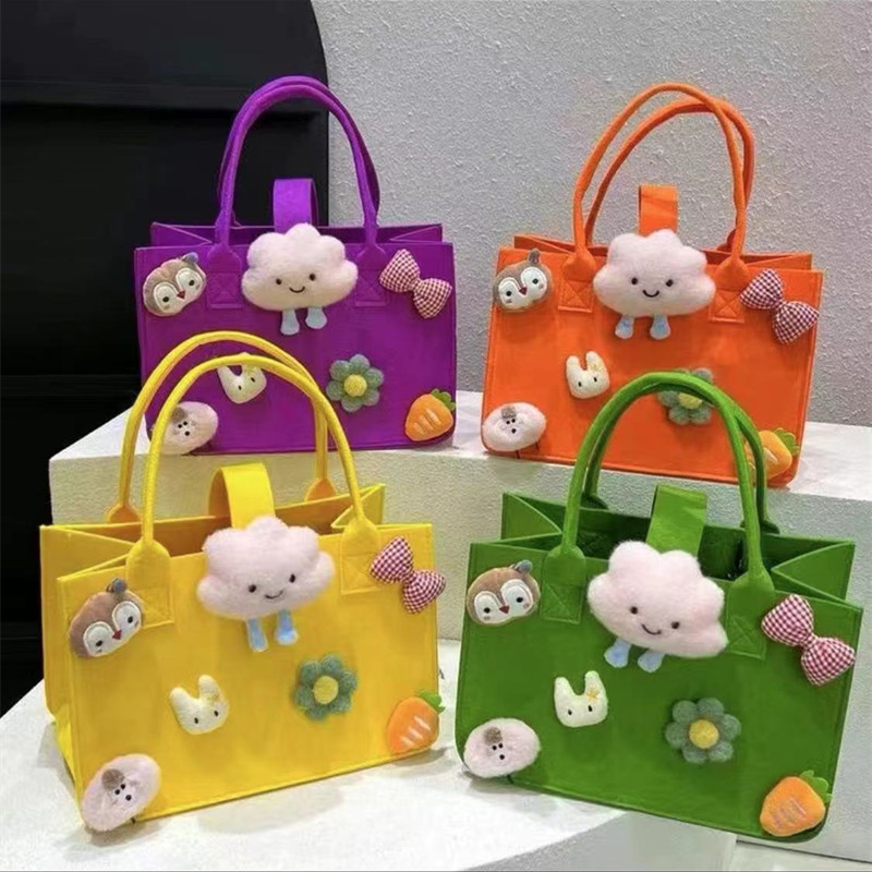 rabbit felt bag cartoon mummy bag cartoon travel bag baby full moon 100-day banquet with hand gift