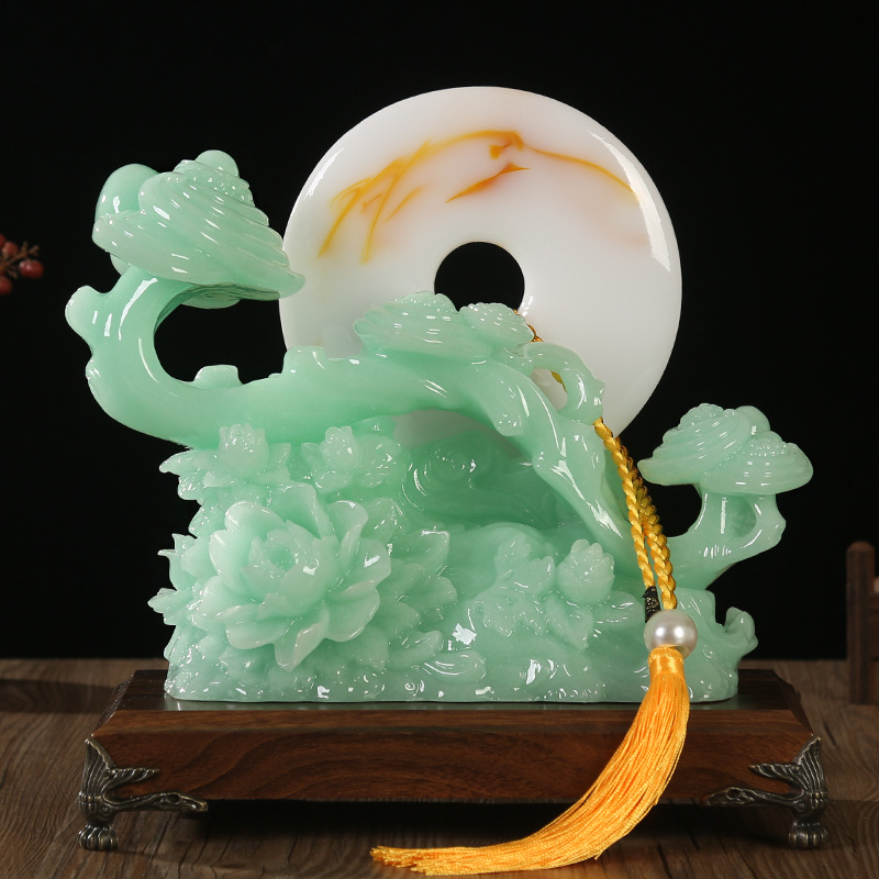 富贵如意摆件平安扣吉祥物客厅电视柜酒柜装饰品乔迁新居礼品批发