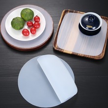 耐高温硅胶垫铁板烧烤盘透明餐盘垫隔热垫盘垫杯垫软垫板防滑