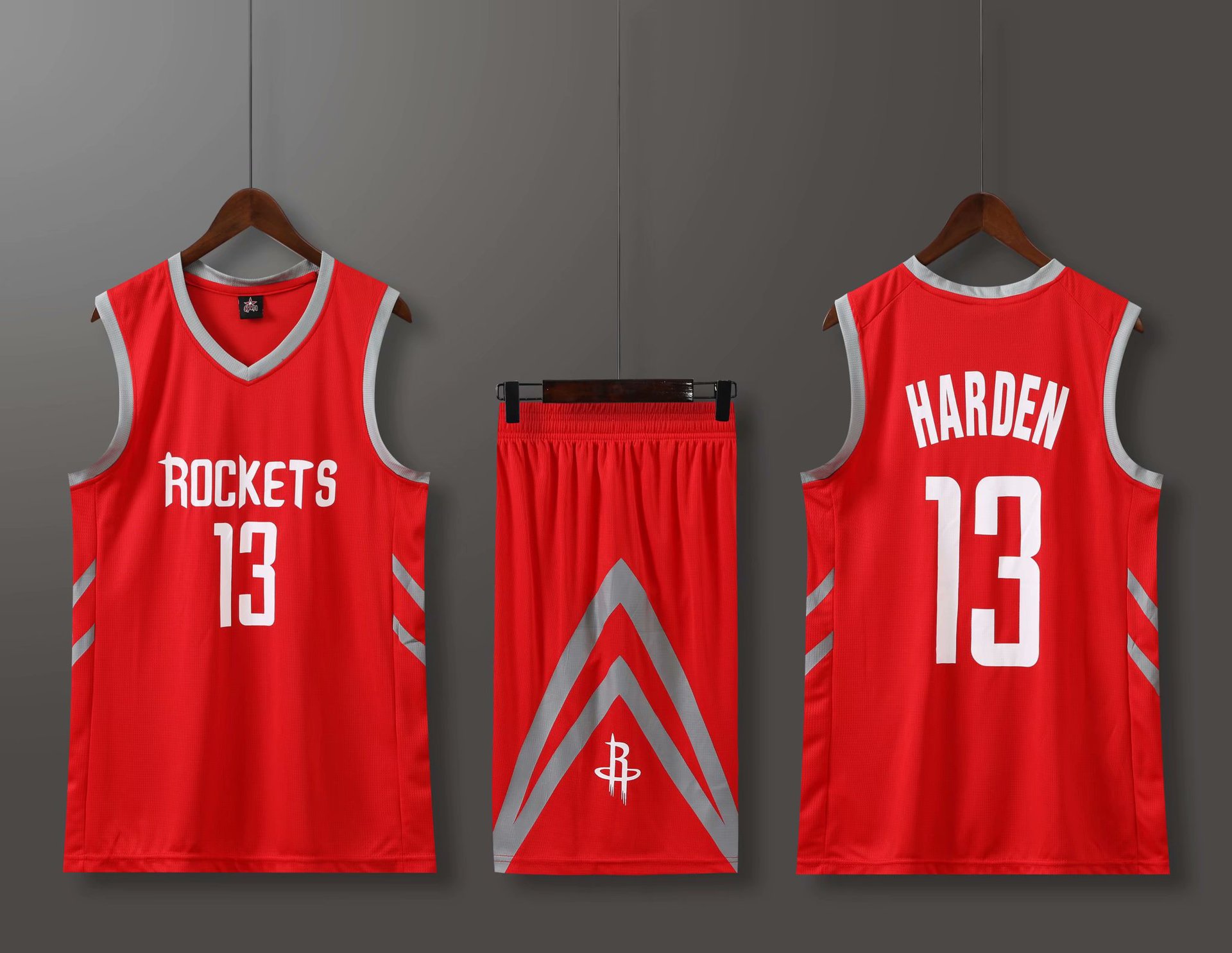 火箭13号哈登篮球服套装男比赛训练队服球衣l-5xl