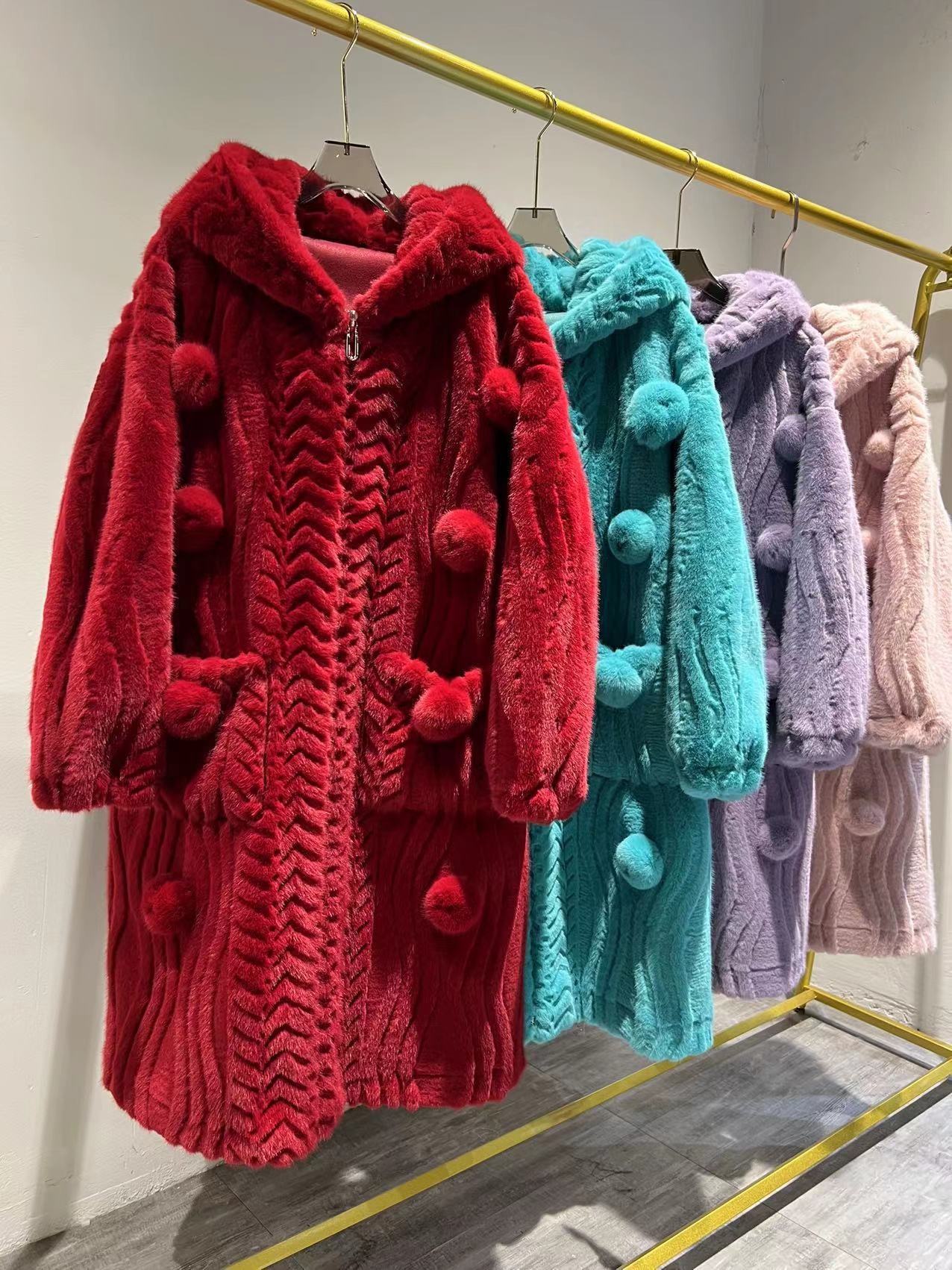 仿水貂圣诞保暖金貂绒环保皮草帽子水貂皮草女皮草皮草女雪兰貂