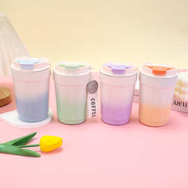 新款保温杯高颜值不锈钢咖啡杯便携手提绳随手杯男女学生水杯