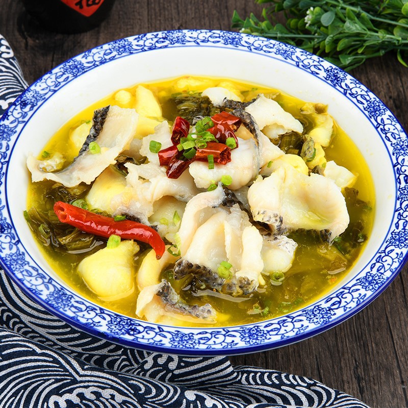 商用批发饭店半成品菜品聪厨老坛酸菜鱼550g湘菜预制菜速冻菜肴包