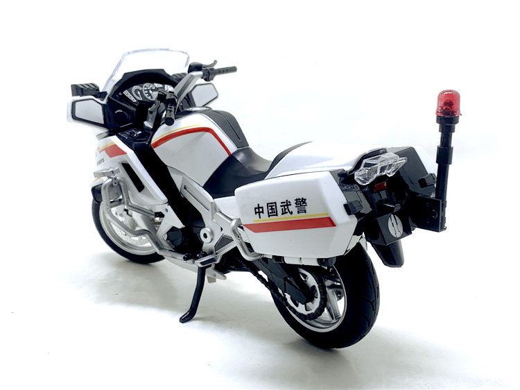 华一仿真春风650g摩托车警车儿童合金模型男孩玩具车礼品