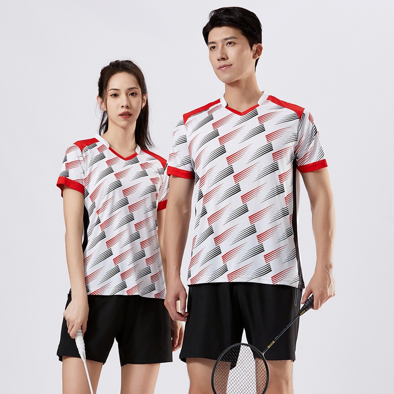 夏季羽毛球训练服套装男女短袖情侣网球服速干衣运动潮流t恤上衣
