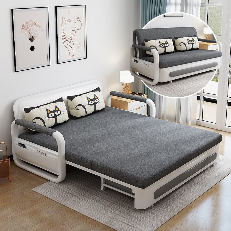 折叠书房客厅两用多功能推拉床一体沙发小户型单双人可储物经济型