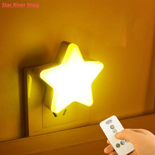 Star Shape Lamp LED Night Lights Bedside Wall Lamp Remote Se