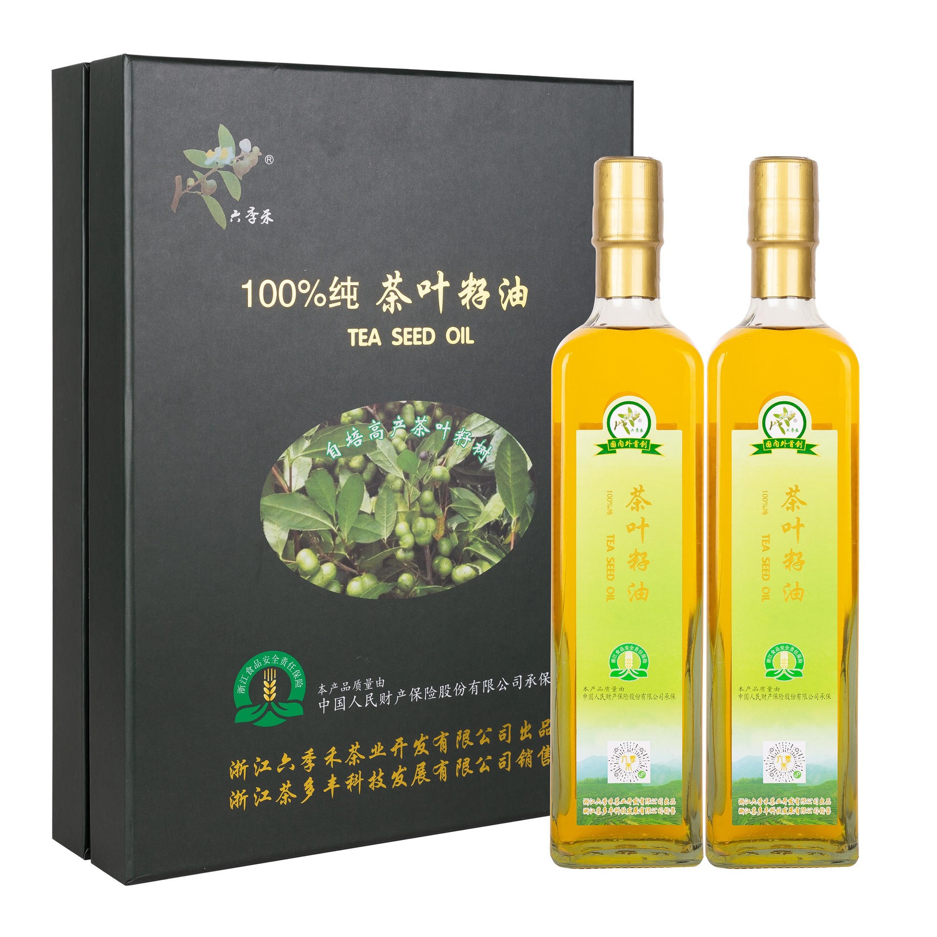 六季禾茶叶籽油500ml有机茶籽油纯正油茶树精油无添加物理榨油