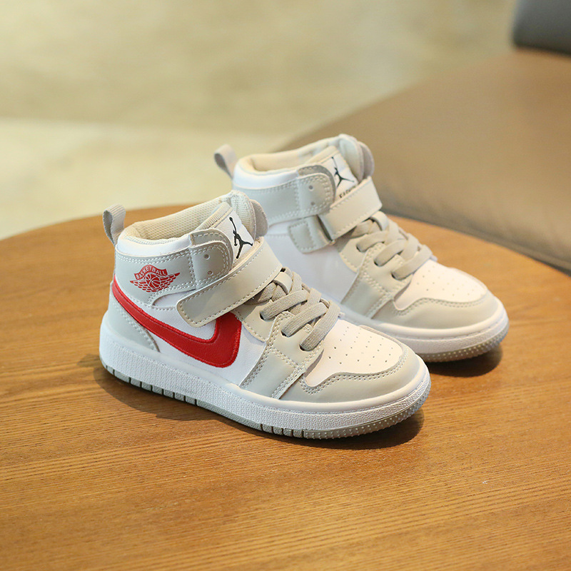 儿童aj童鞋女童鞋真皮儿童鞋男童运动鞋板鞋女童高帮休闲板鞋篮球