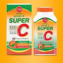 泰国正品代购皇家super C 泰国超级vc咀嚼片天然维生素C1000片