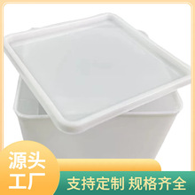 QG4D正方形无盖塑料盒透明白色加厚收纳盒展示盒大小号带盖子PP储