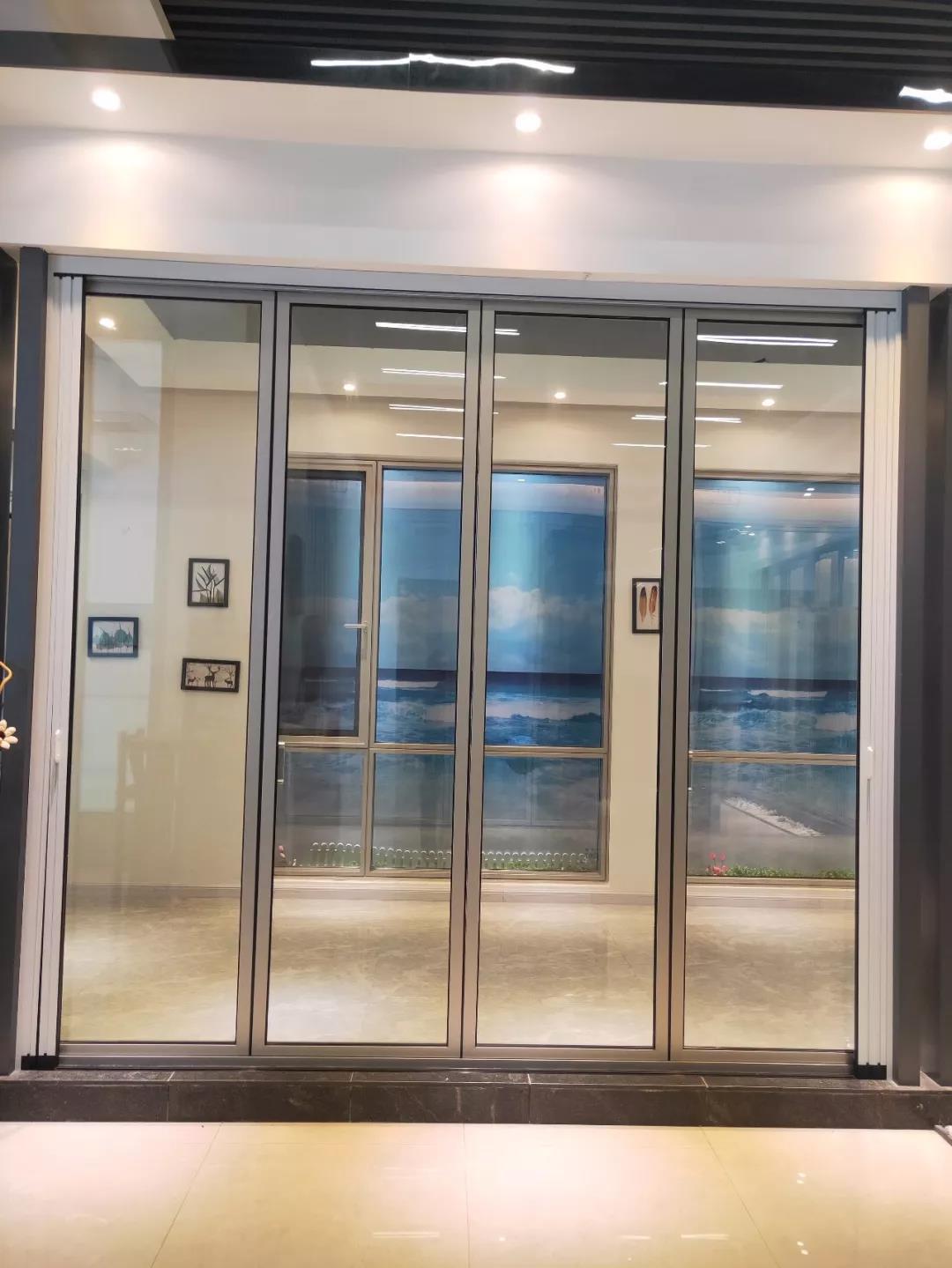 墨高门窗 广东50/58隐藏合页折叠门 凯森贝格五金 铝材厚度2.