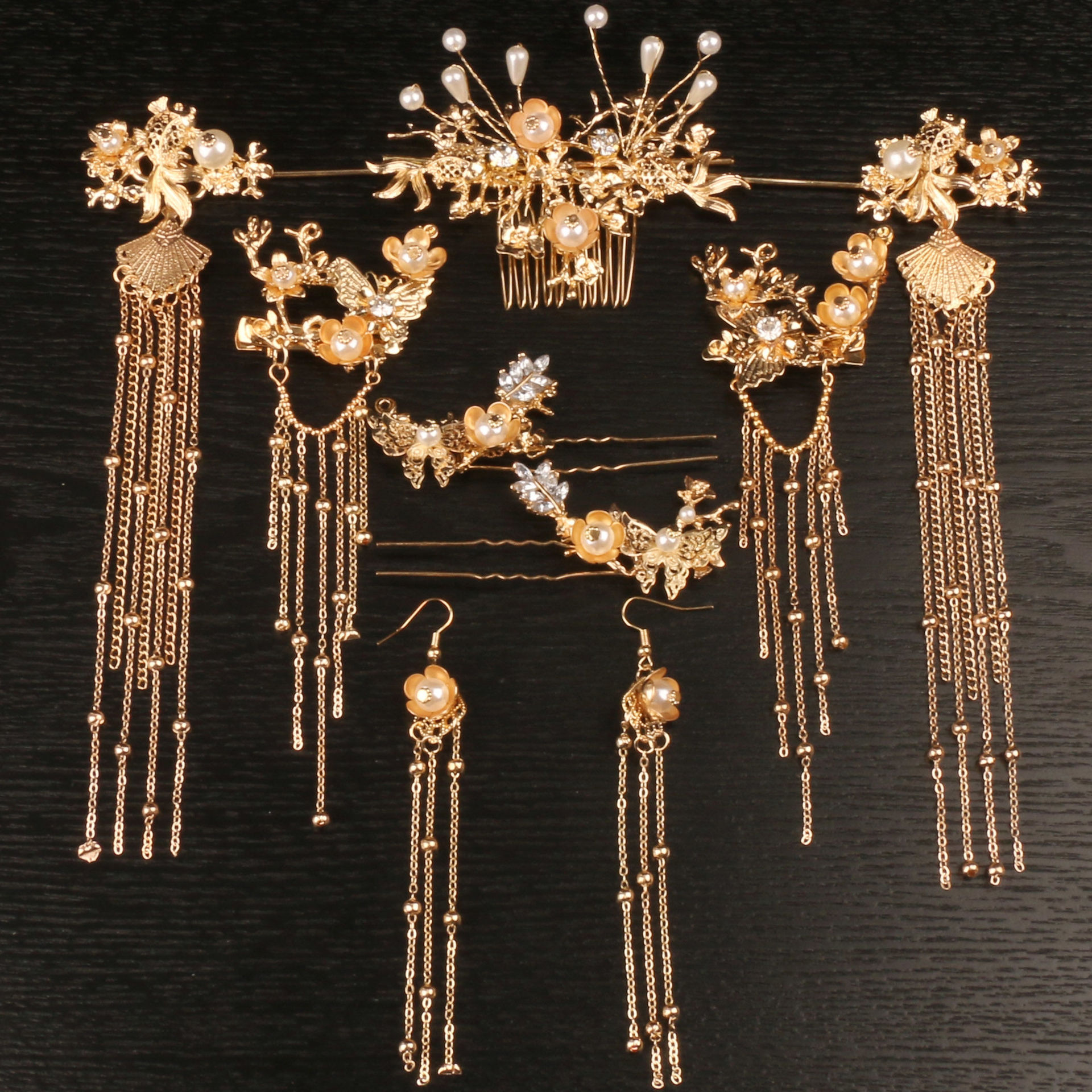 古风汉服发冠头饰女全套古装古代发饰仙气造型流苏步摇发簪配饰品