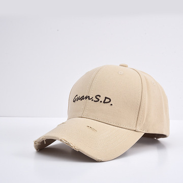 韩国ins棒球帽男时尚字母刺绣弯檐帽子女韩版防晒遮阳软顶夏百搭