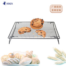 烘焙工具食物晾网黑色折叠面包架方形戚风蛋糕冷却架置物散热架