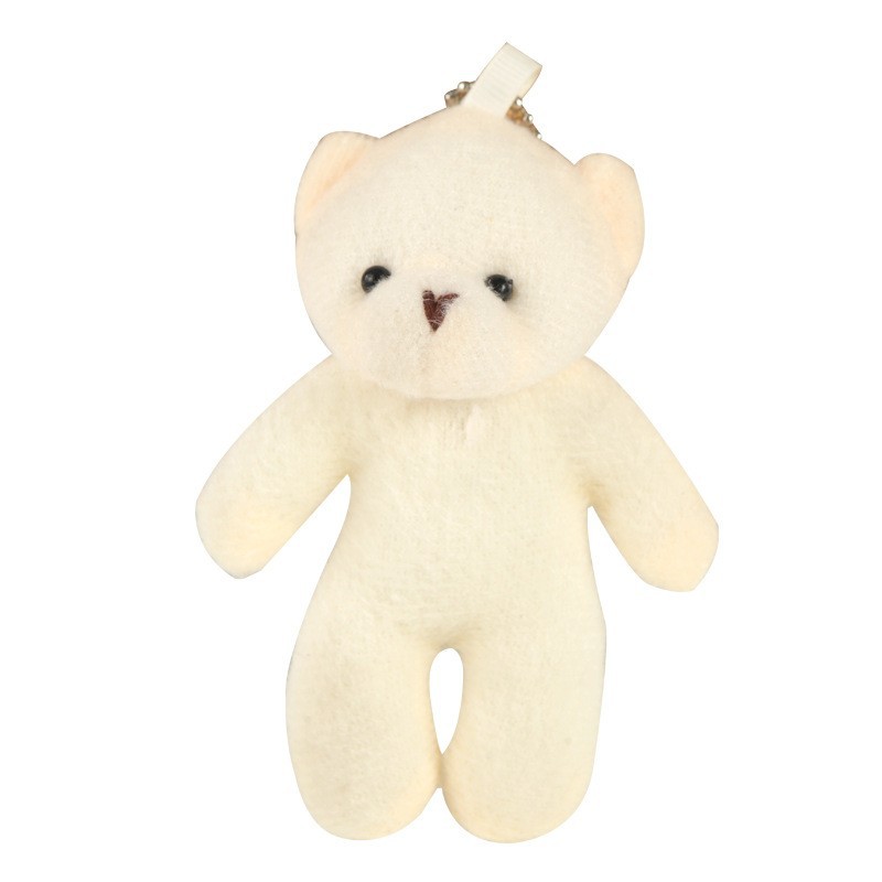 Factory Wholesale TikTok Same Cute Little Bear Plush Toys Keychain Backpack Shoulder Bag Decoration Clip Doll Machine Doll