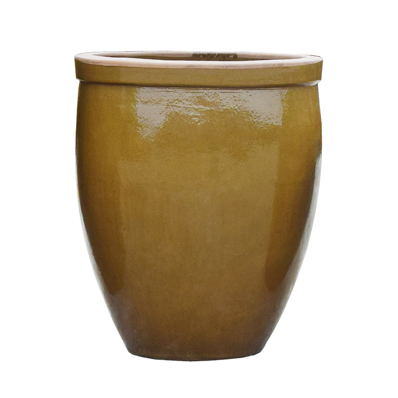 老式水缸家用米缸带木盖储水专用土陶大水缸腌菜腌肉发酵缸盆酱缸