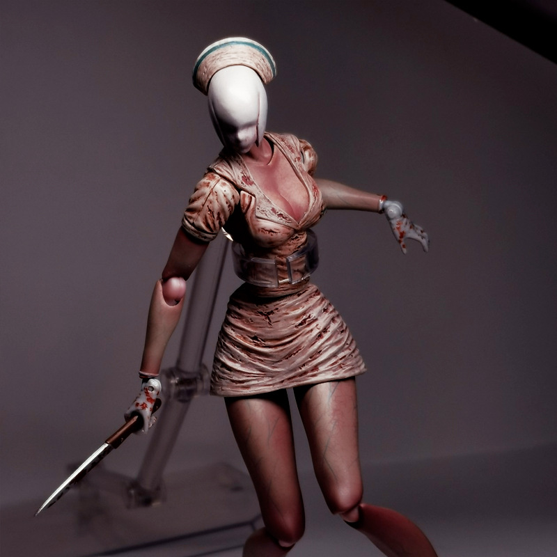 figma sp寂静岭 061气泡头护士 055三角头 可动人偶 手办模型摆件