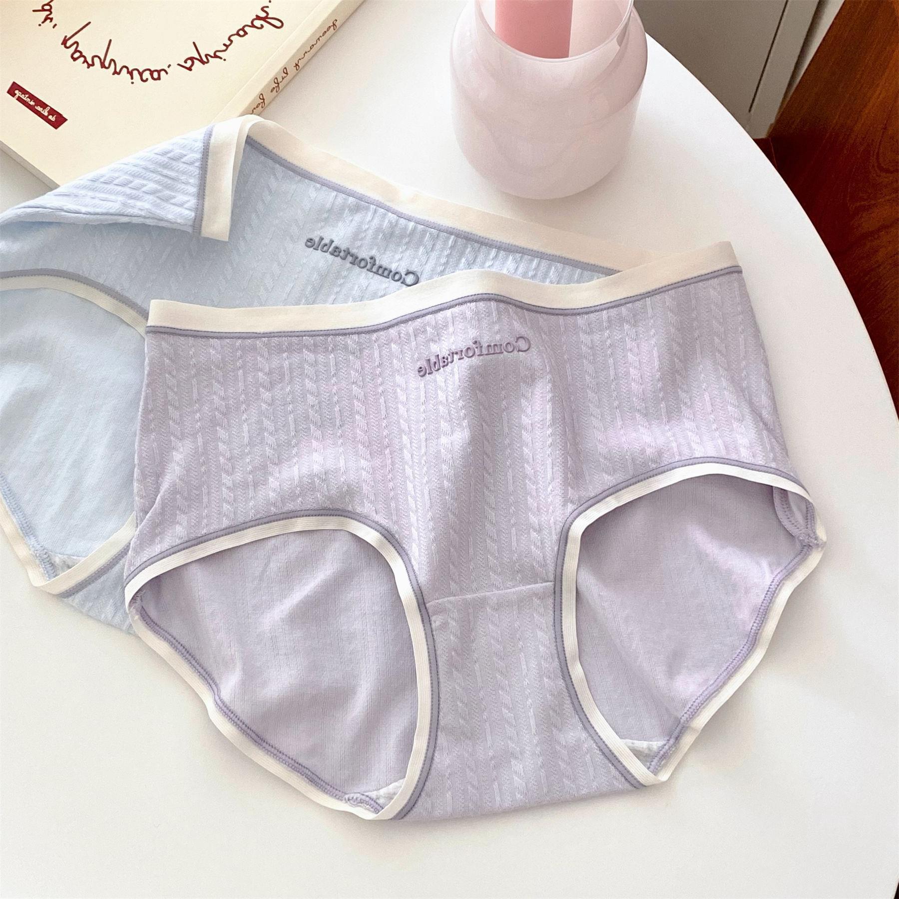 Simple Girl Mid-Waist Underwear Comfortable Letters Cotton Autumn and Winter Skin-Friendly Girls' Briefs