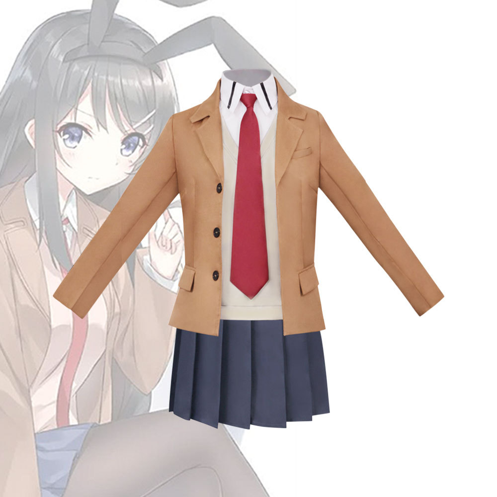 青春猪头少年不会梦到兔女郎学姐樱岛麻衣cos服 梓川咲太cosplay