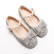 女童爱莎公主鞋2023春季新款儿童演出闪亮水晶鞋小女孩软底单鞋子