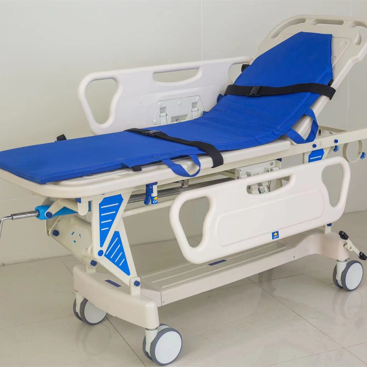 医院急救科室用转运车抢救床 胃镜检查床 急救车abs升降平车