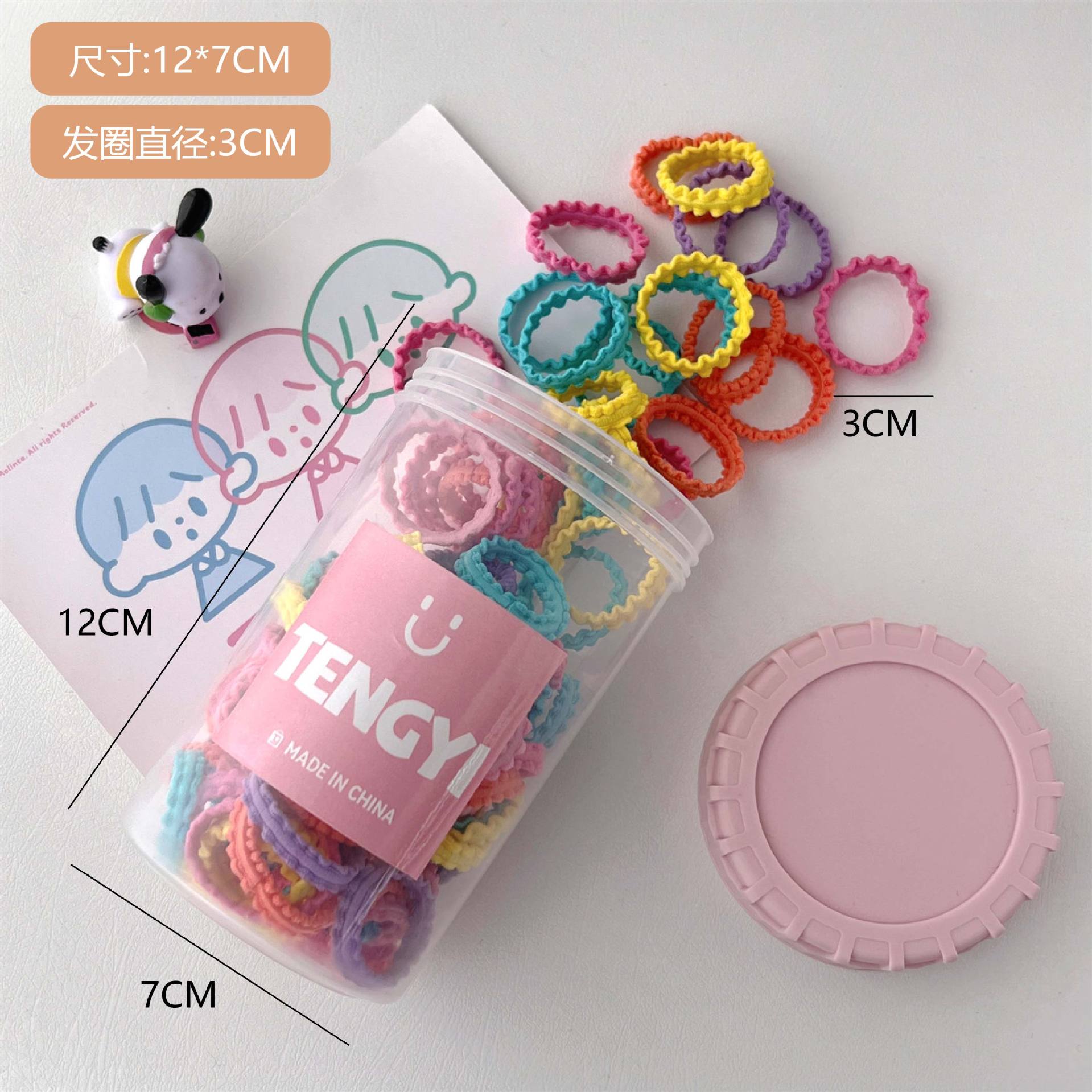 Girls' Rubber Band Does Not Hurt Hair Color Good-looking Canned Lace Hair Rope High Elasticity Hair Ring Baby Hair Ties