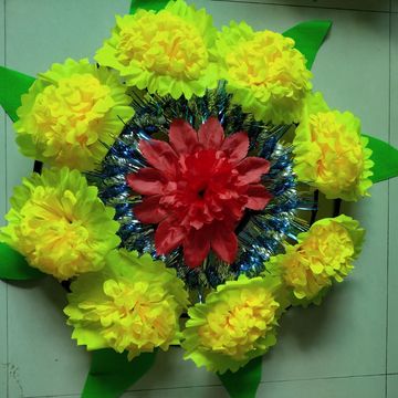 清明小花圈祭祀用品绢花仿真花假花墓碑摆放清明节十月一上坟扫墓