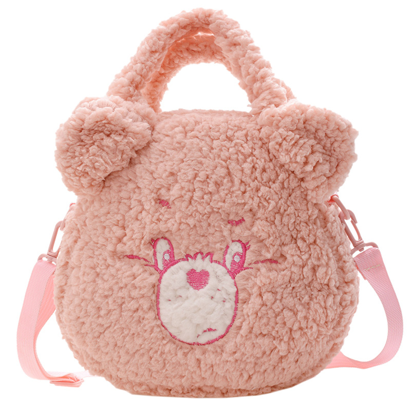 2023 Spring and Summer New Children's Bags Cute Plush Shoulder Bag Korean Parent-Child Accessory Bag Girl's Crossbody Bag