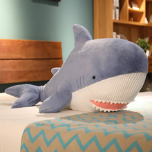 新品可爱大白鲨玩偶海洋系列鲨鱼抱枕公仔 儿童毛绒玩具娃娃女生